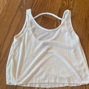 White croppped tank top from rue21